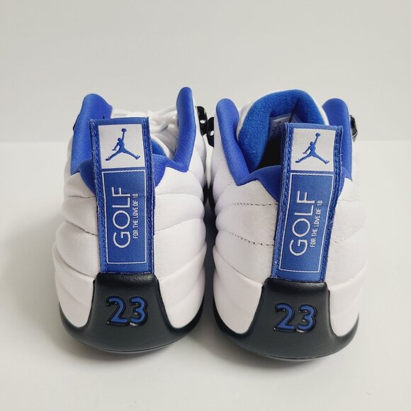 NEW Nike Air Jordan 12 Low Golf Shoes DM9015-105 Size 7 White Game Blue main image 4